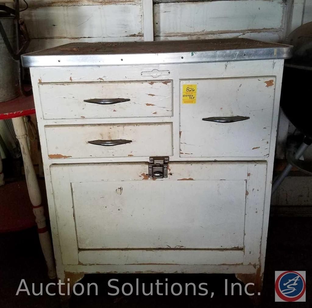 vintage metal storage cabinet