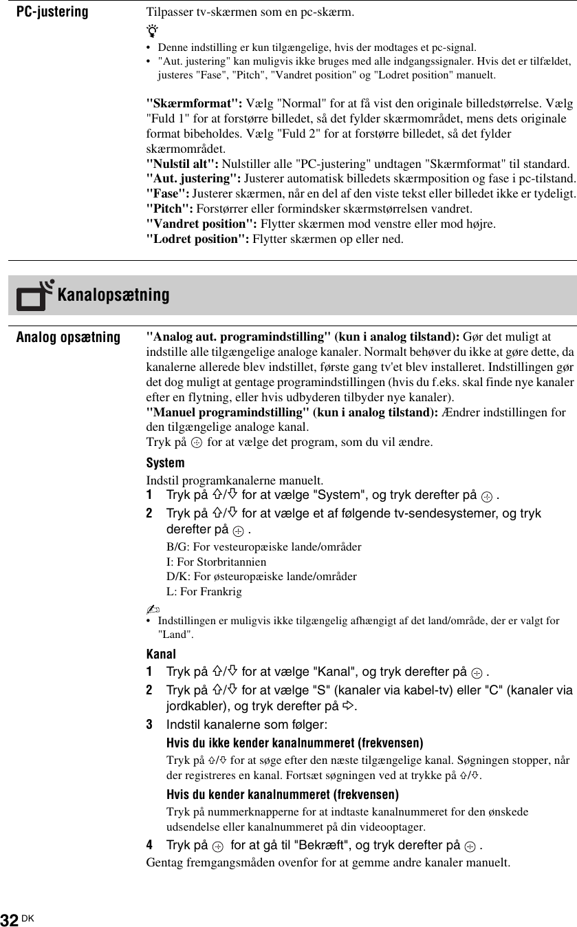 SonyKdlEx User Guide Page 32