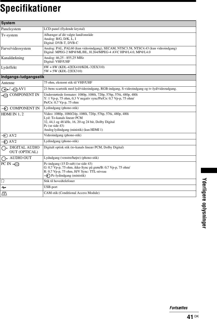 SonyKdlEx User Guide Page 41