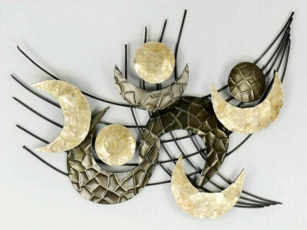wanddeko aus metall reizend design wanddeko wandbild muschel modern metall 80x62cm monde silber od gold of wanddeko aus metall