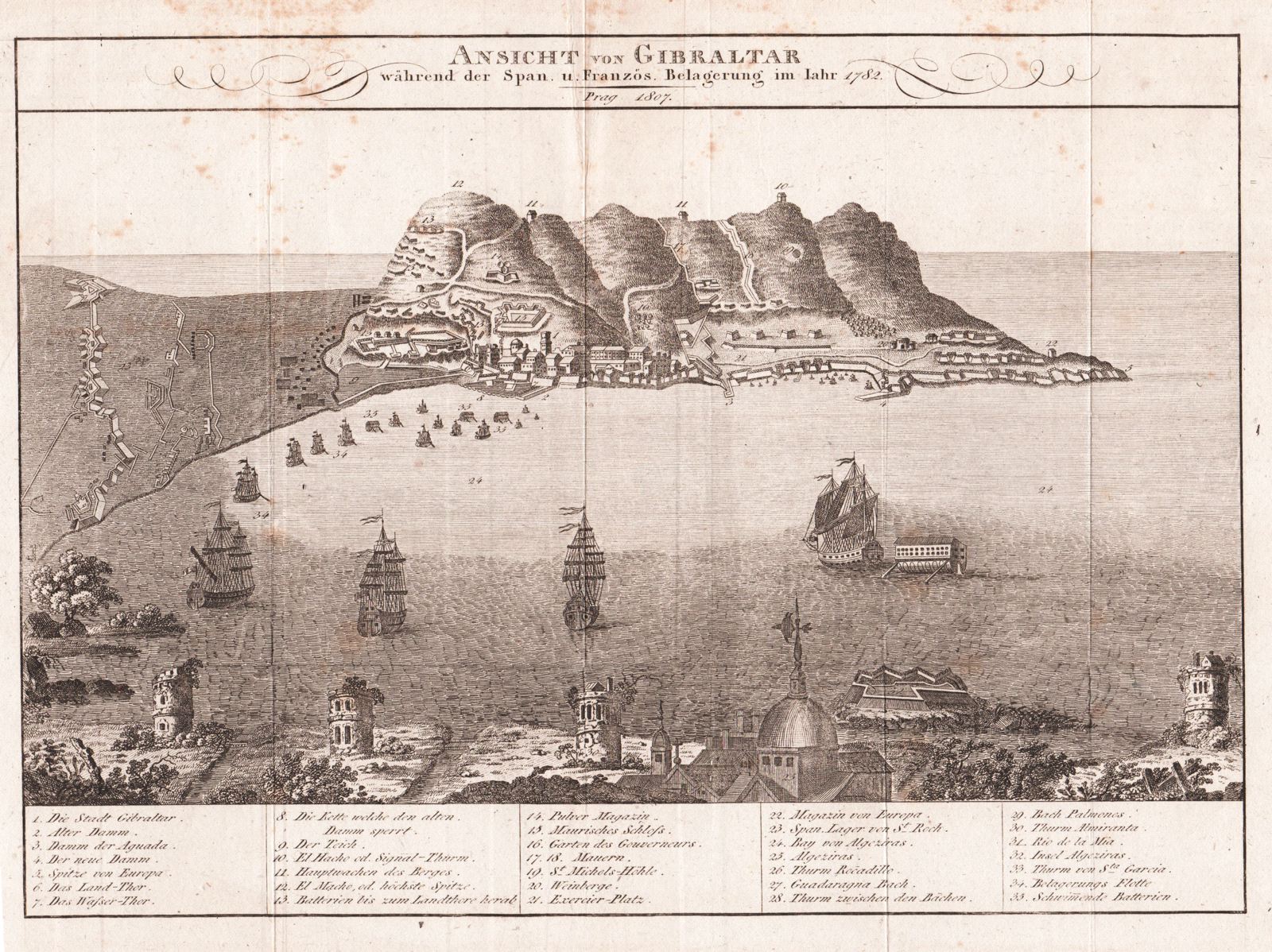 Bilder Gartengestaltung Luxus Fairwinds Antique Maps Item G369 Ansicht Von Gibraltar
