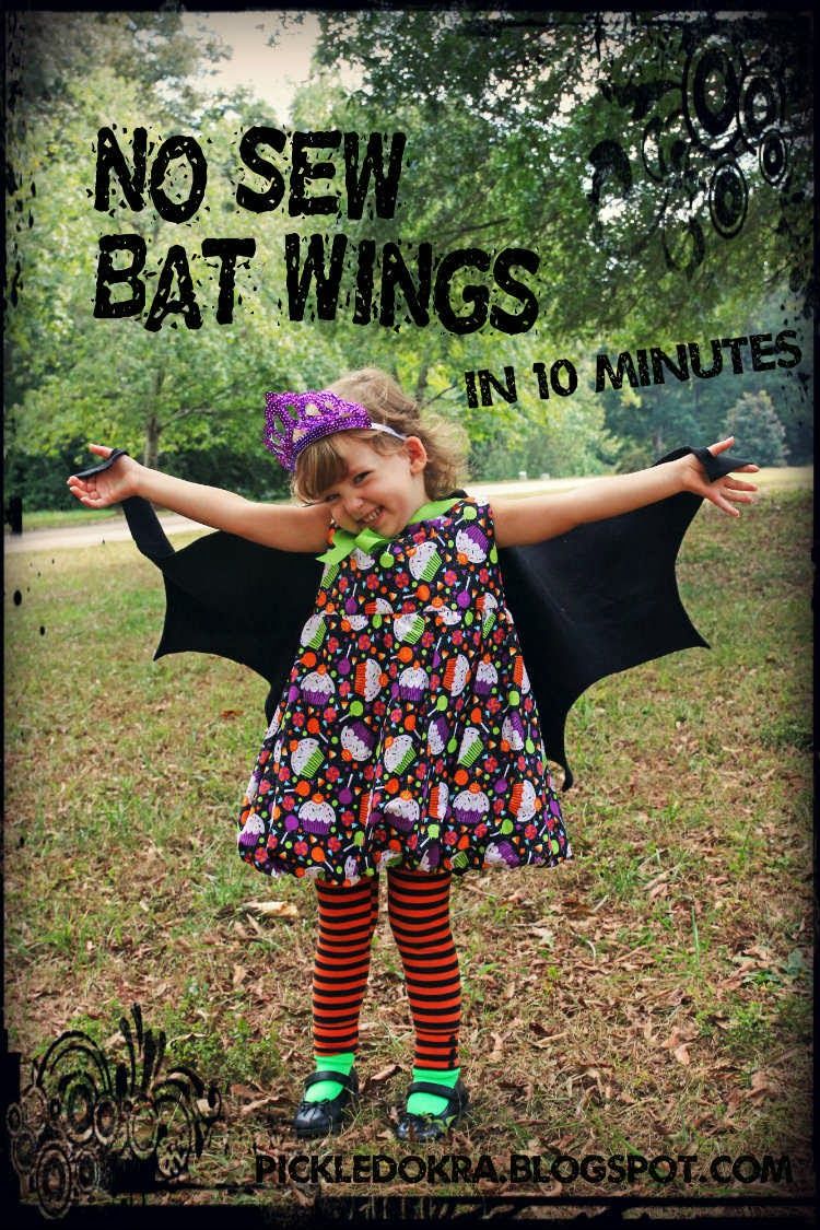 Billige Halloween KostÃ¼me Genial Pickled Okra by Charlie No Sew Bat Wings A 10 Minute