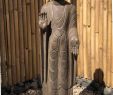 Buddha Deko Garten Elegant Stein Buddha Statue Mit Schutz Gestus 120cm