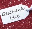 Creative Idee Frisch German Text Geschenk Idee Means Gift Idea E White Label