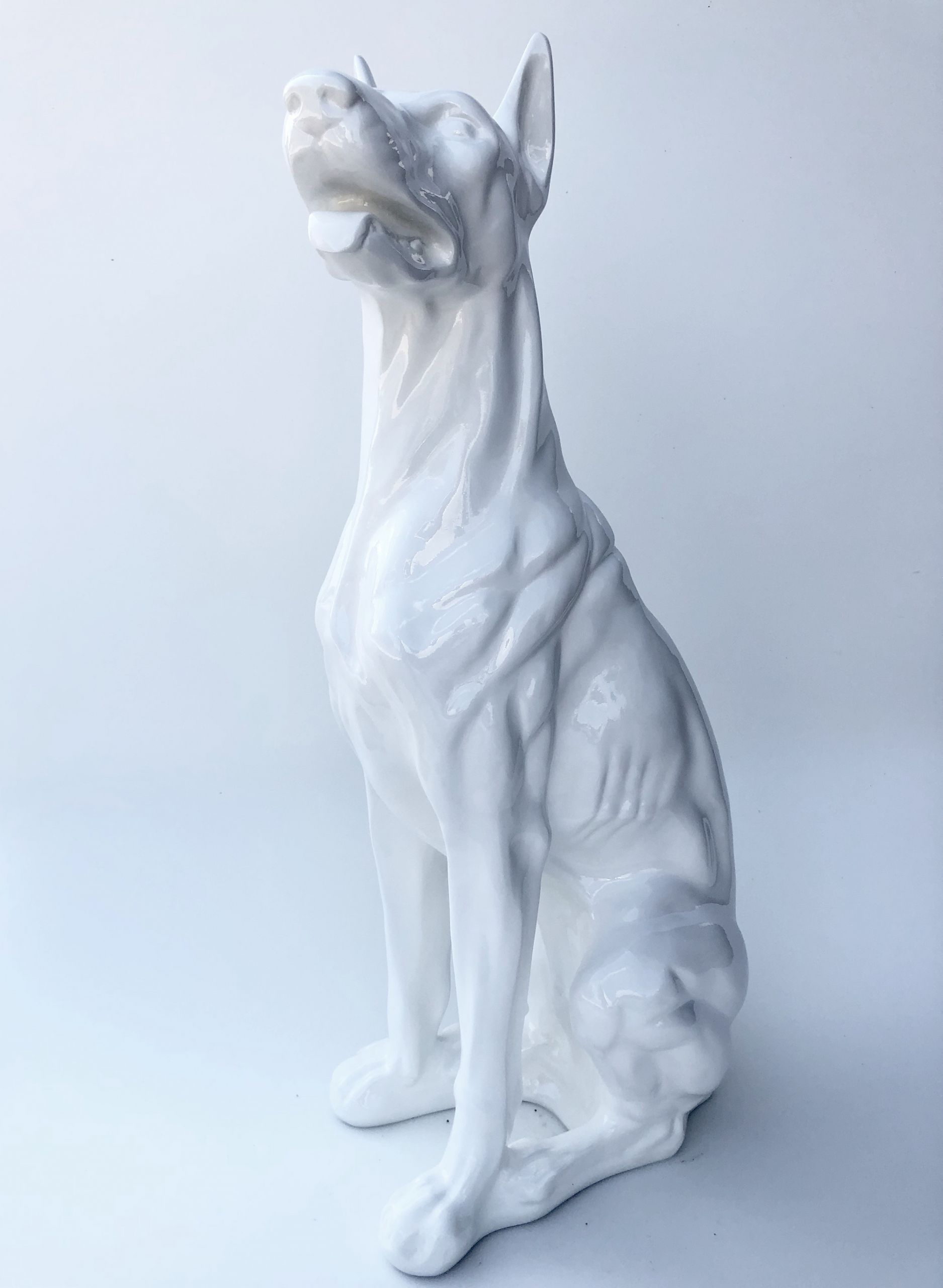 design dobermann figur hundefigur hund deko statue skulptur garten doberman