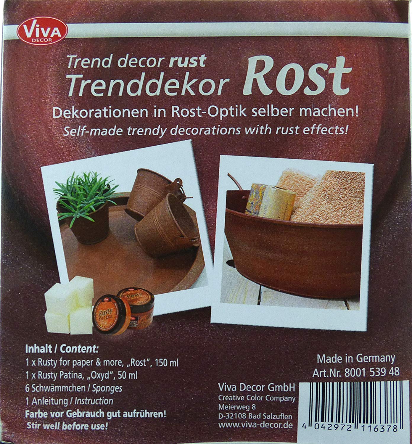Deko In Rostoptik Frisch Viva Decor Rusty & Patina Kit Amazon Kitchen & Home