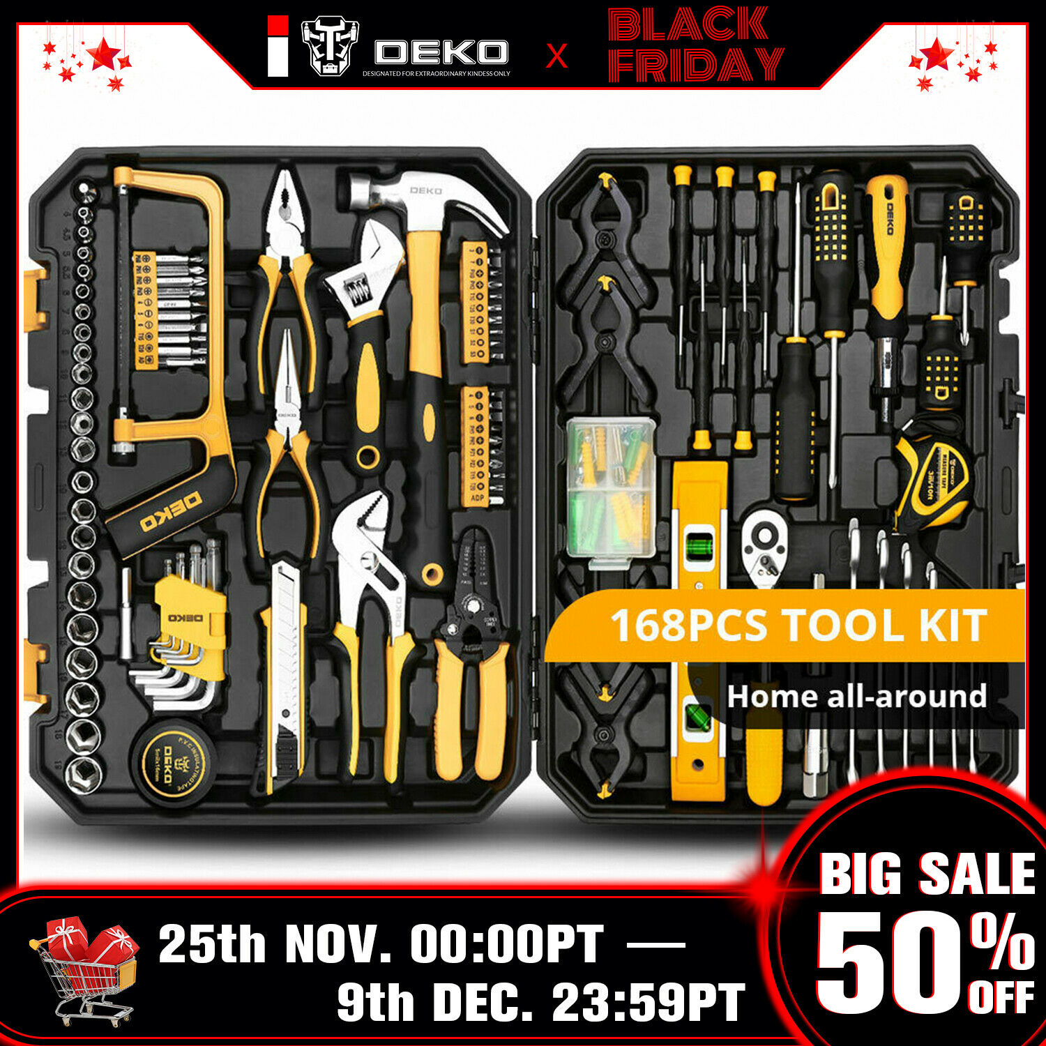 Deko Outlet Online Shop Einzigartig Deko 168 Pcs Hand tool Set General Household Kit with Wrench and Plastic toolbox