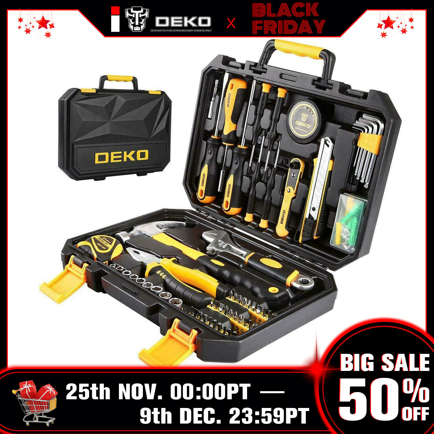 Deko Outlet Online Shop Elegant Deko 100 Pcs tool Set Auto Repair Mixed tool socket Wrench Bination Package