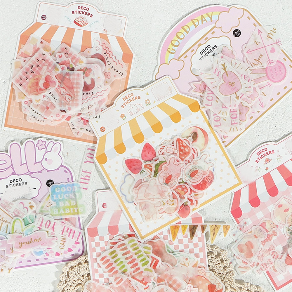 Deko Shop Online Best Of 1 Bag Stickers Creative Sweet Simple Notebook Decorative Stickers