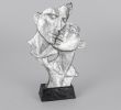 Dekofigur Garten Frisch Exclusive Decoration Bust Sculpture Couple Kissing Ceramic In Black Silver Height 40 Cm