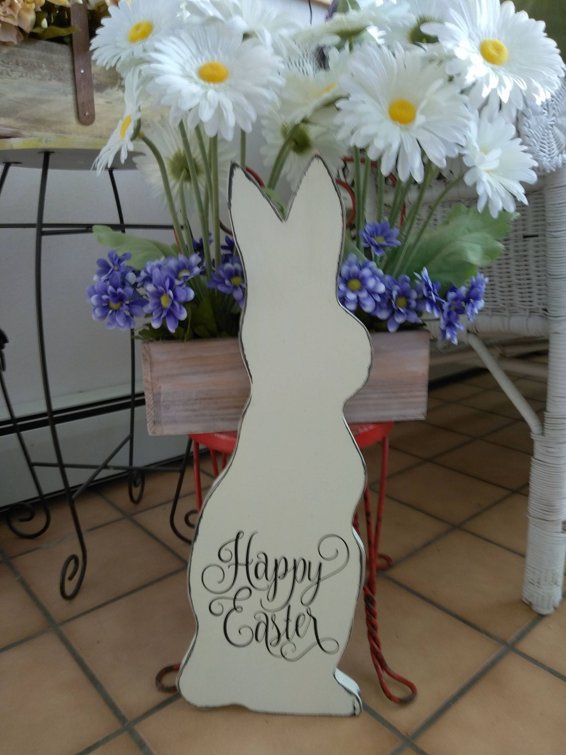 Dekofiguren Garten Inspirierend Bunny Rabbit Happy Easter Distressed Rustic Farmhouse Wood