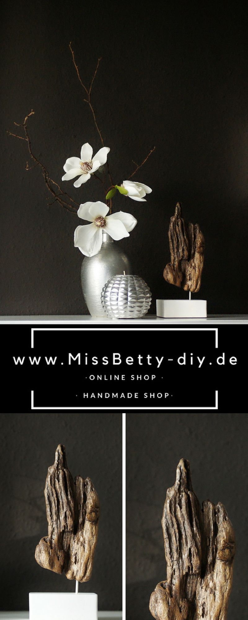 Dekoladen Online Schön Shop the Look Deko Treibholz Skulptur Auf Einem Weißen