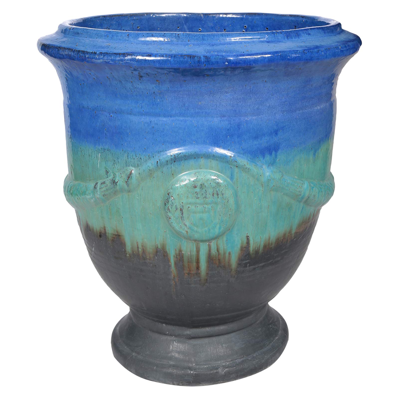 Dekoration Garten Einzigartig Garden Decoration Ceramic Cup Pot Blue Green & Grey Fade Xl [od 0016 G 29]