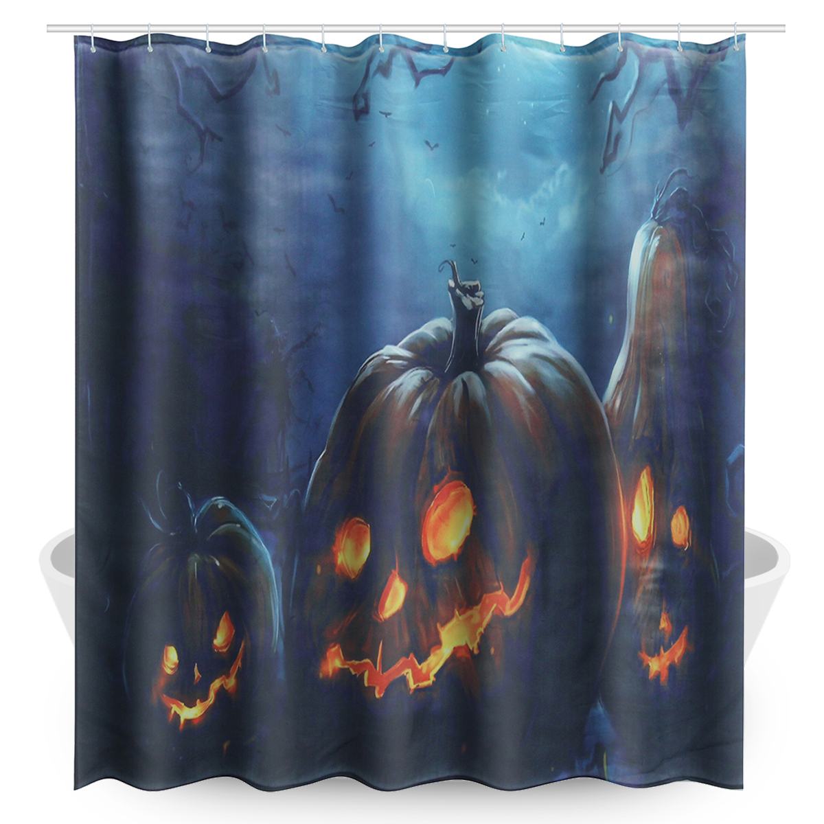 Dekoration Halloween Einzigartig 71 X71 Halloween Bathroom Decor Underwater Waterproof Shower Curtains Pattern Halloweentrees