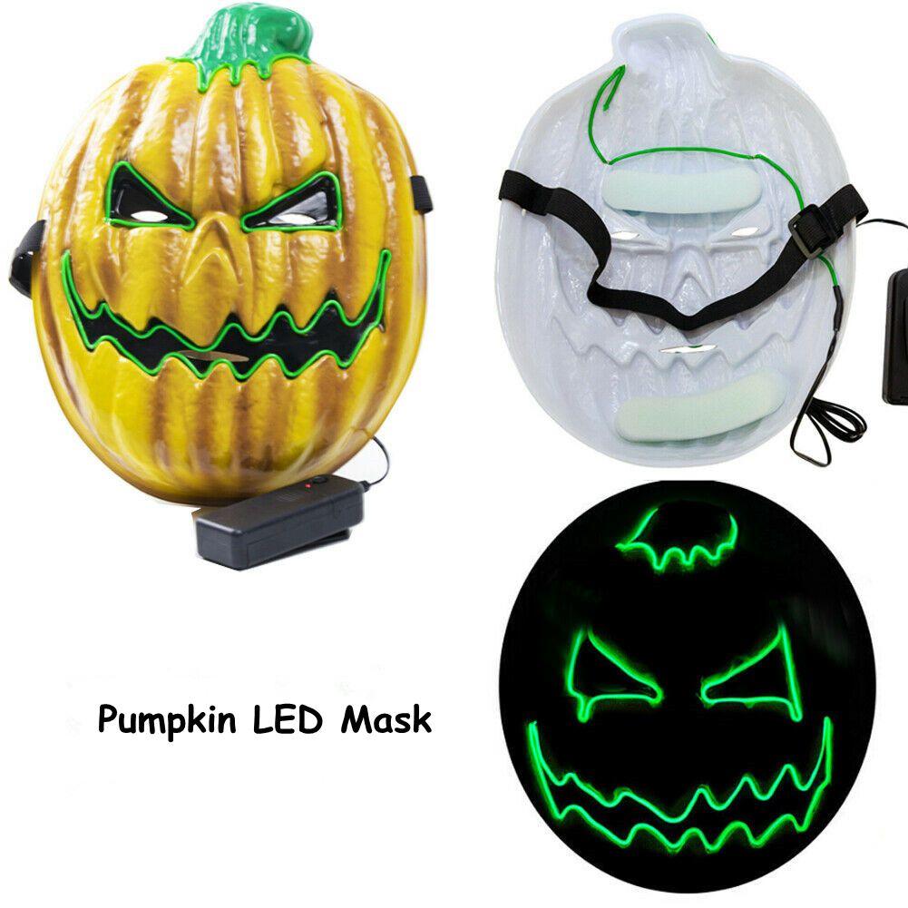 Dekoration Halloween Elegant Halloween Pumpkin Mask Scary Cosplay Decorations Led Costume Mask El Wire Light Up Pumpkin Masks Led Party Masks Cca Venetian Masquerade Venetian
