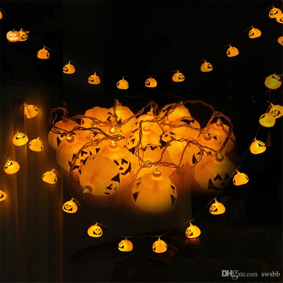Dekoration Halloween Inspirierend 2019 16 Led Halloween Pumpkin Light String Led Strings Battery Operated Lamp String Decoration for Party Garden Bar Festive Xmas From Swsbb $7 26