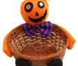 Dekoration Halloween Inspirierend Halloween Candy Holder Pumpkin Ghost Doll Bamboo Basket
