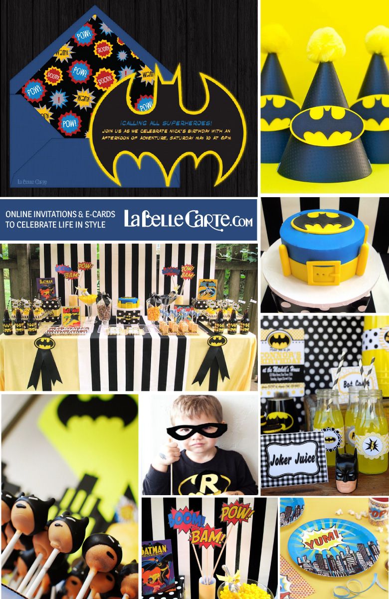Dekoration Online Frisch Batman Birthday Party Online Invitations Decor Ideas Fun