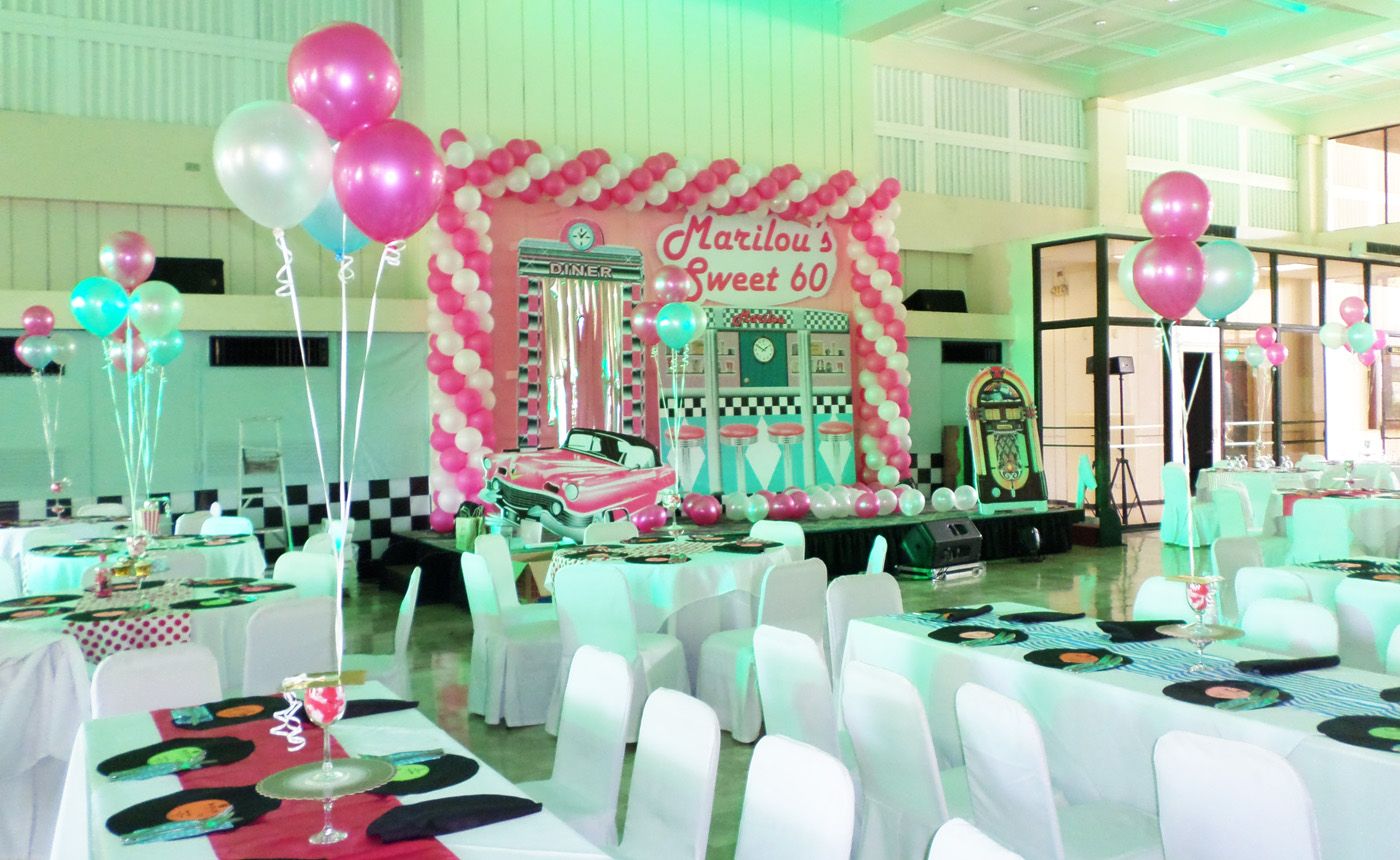 Dekoration Party Frisch Balloons & Styro Decoration for A 1950s theme 60th Birthday