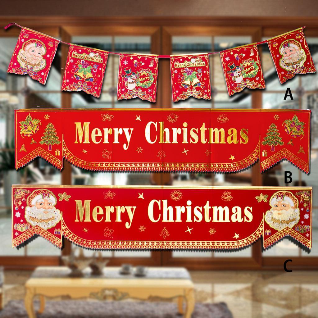 Dekoration Shop Frisch Christmas Banner 2019new Christmas Decoration Fabric Shopping Mall Restaurant Decoration Banner Home