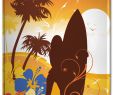 Dekoration sommer Inspirierend Blechschild Sport Surfbrett sommer Silhouette Deko Wand