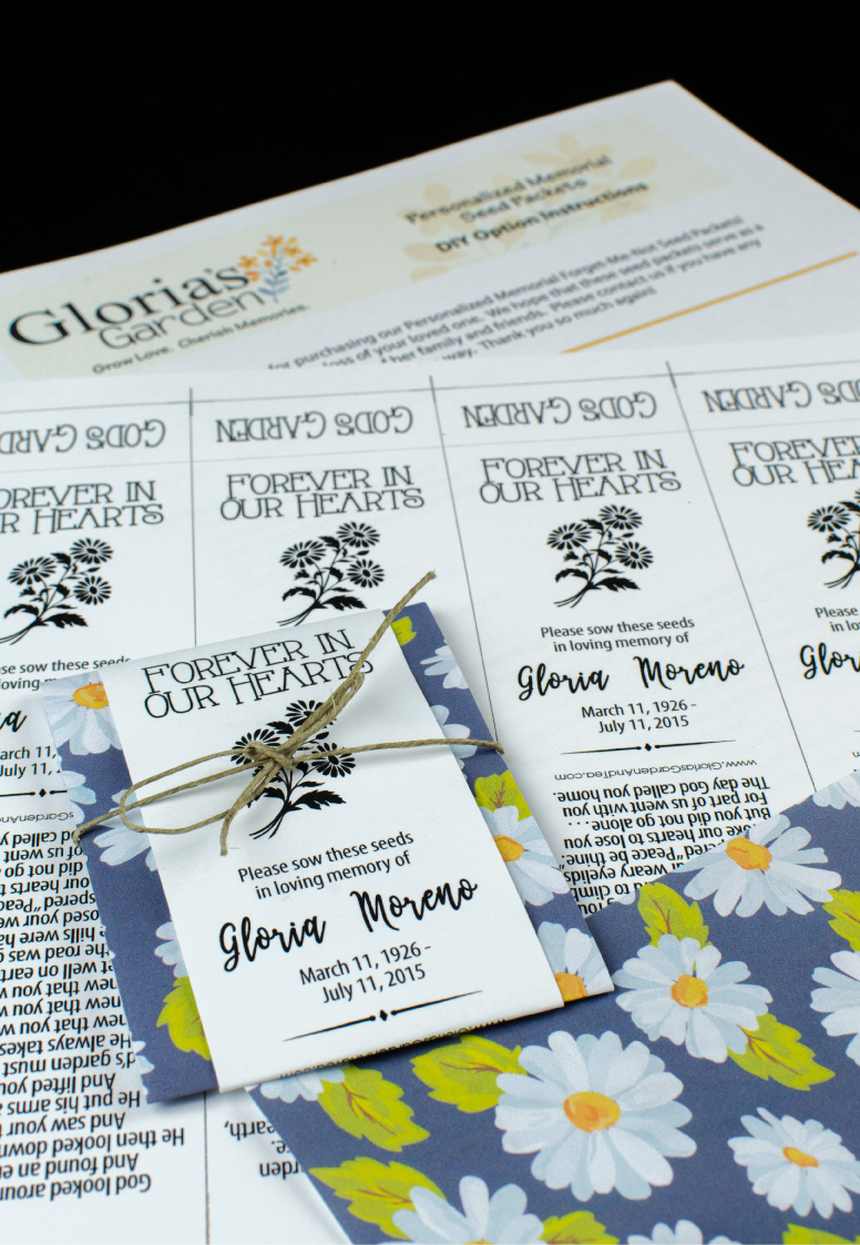 Do It Yourself Garten Luxus Diy Memorial Wildflower Seed Packet Package with Daisies