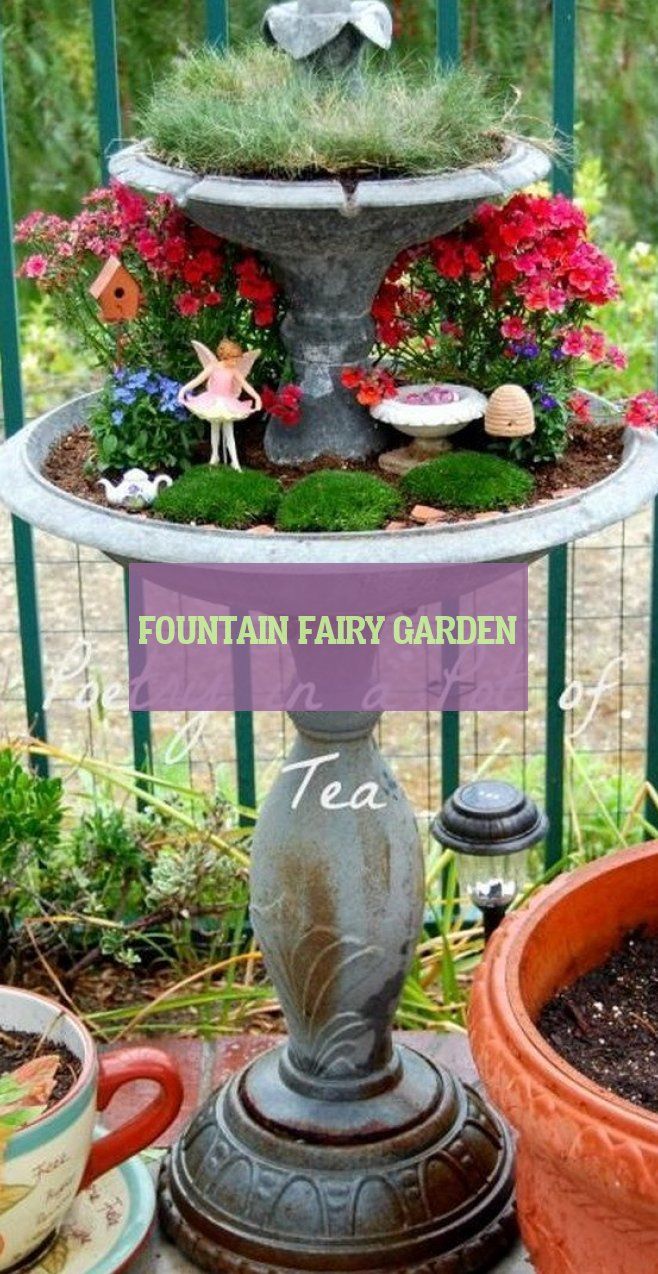 Einfache Gartenideen Schön Fountain Fairy Garden Brunnen Feengarten Fuente De Jard­n De