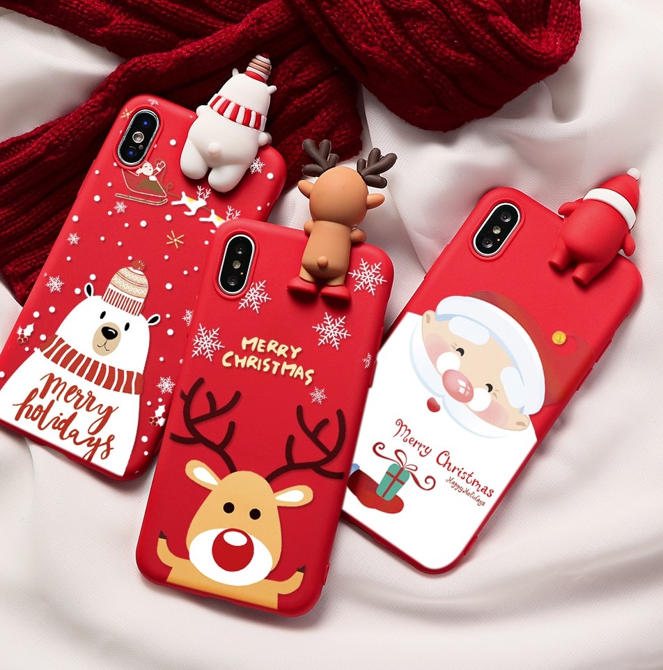 For iPhone 11 Pro XR XS Max 6 6S 7 8 Plus X Snowman Soft IMD