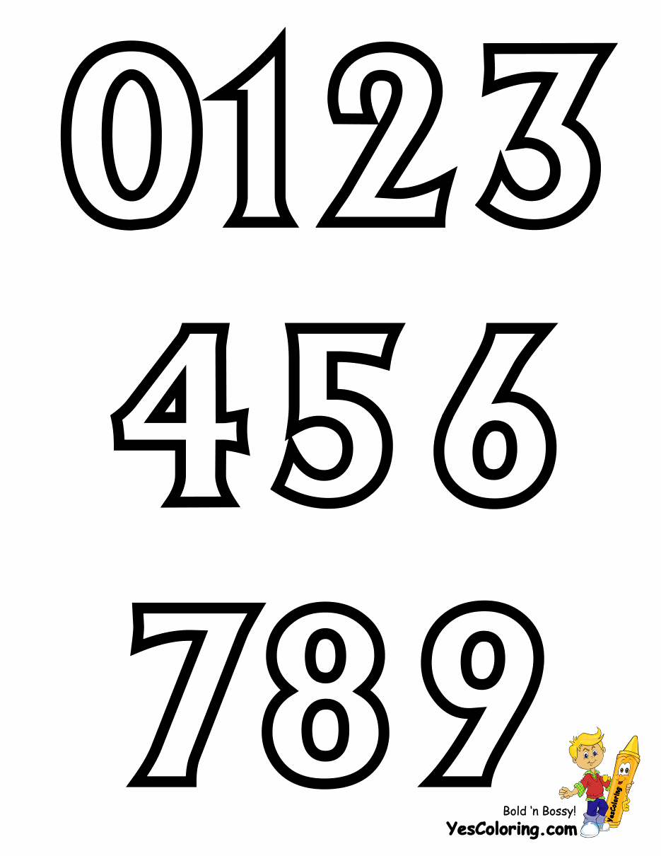 numbers chart letter coloring page at yescoloring