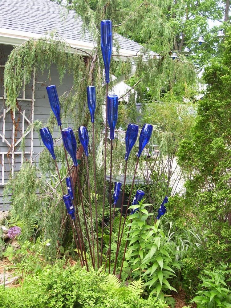 GÃ¼nstige Gartendeko Einzigartig Mit Farbigen Glasflaschen Günstige Gartendeko Selber