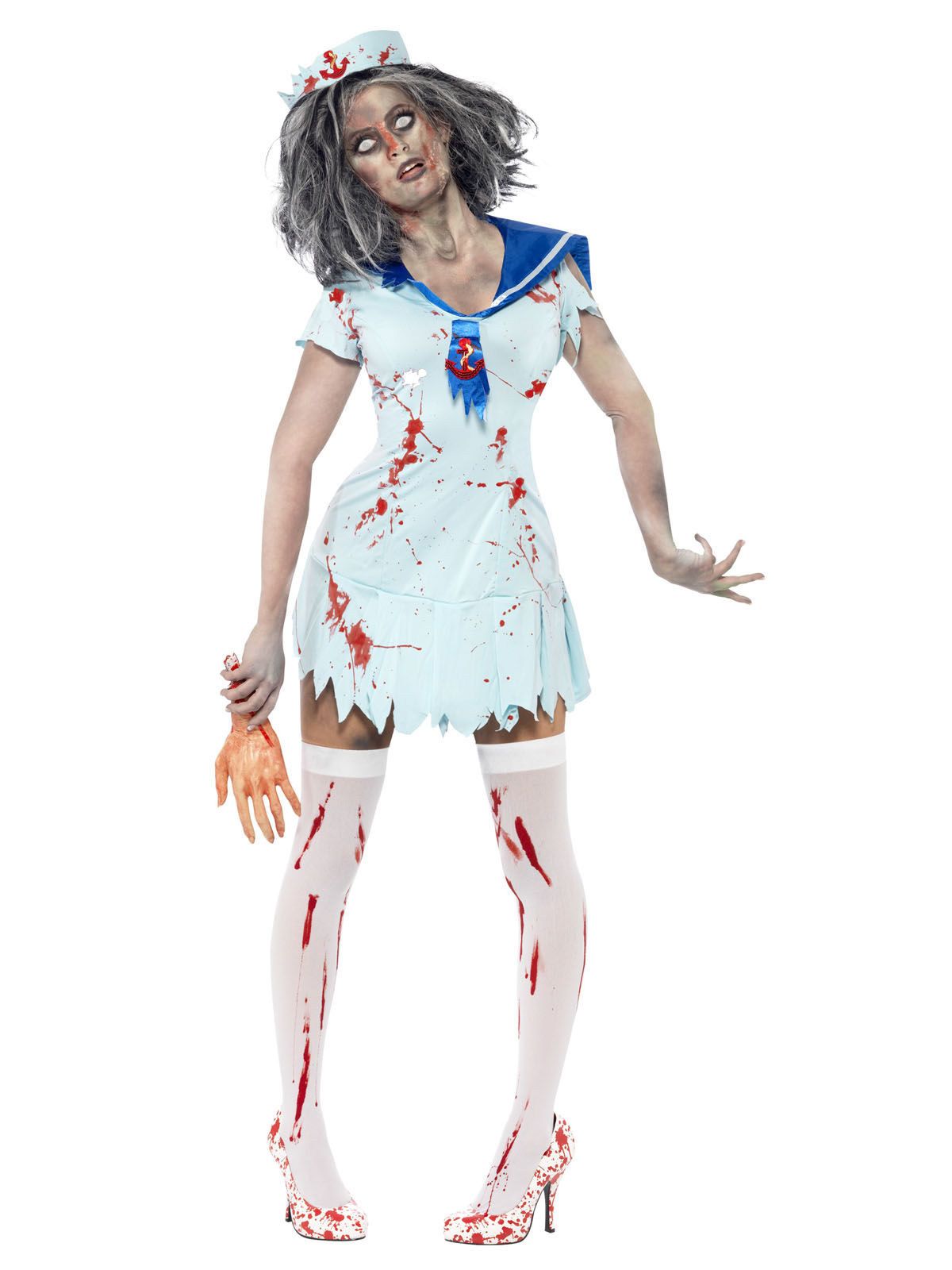 GÃ¼nstige KarnevalskostÃ¼me Damen Genial Horror Zombie Sailor Matrosin Halloween Damenkostüm