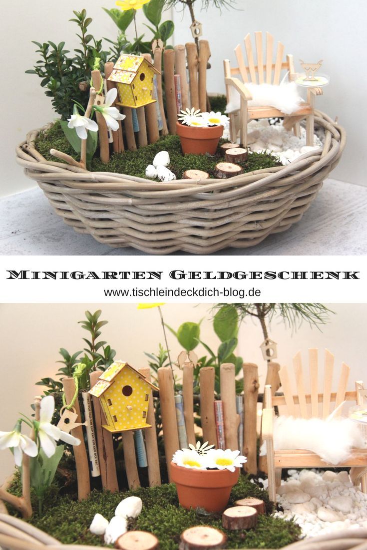 Garten Basteln Geschenk Best Of Minigarten Frühlingshaftes Geldgeschenk Zum Runden