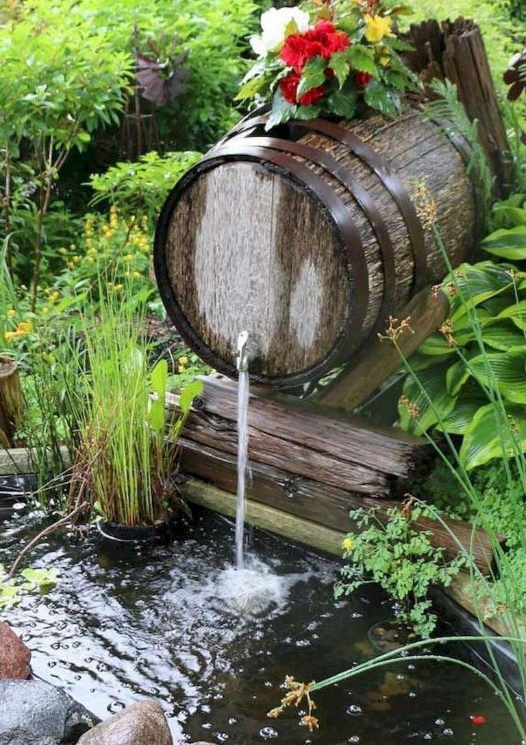 Garten Deko Einzigartig Water Feature In Garden Holzfass Ideen