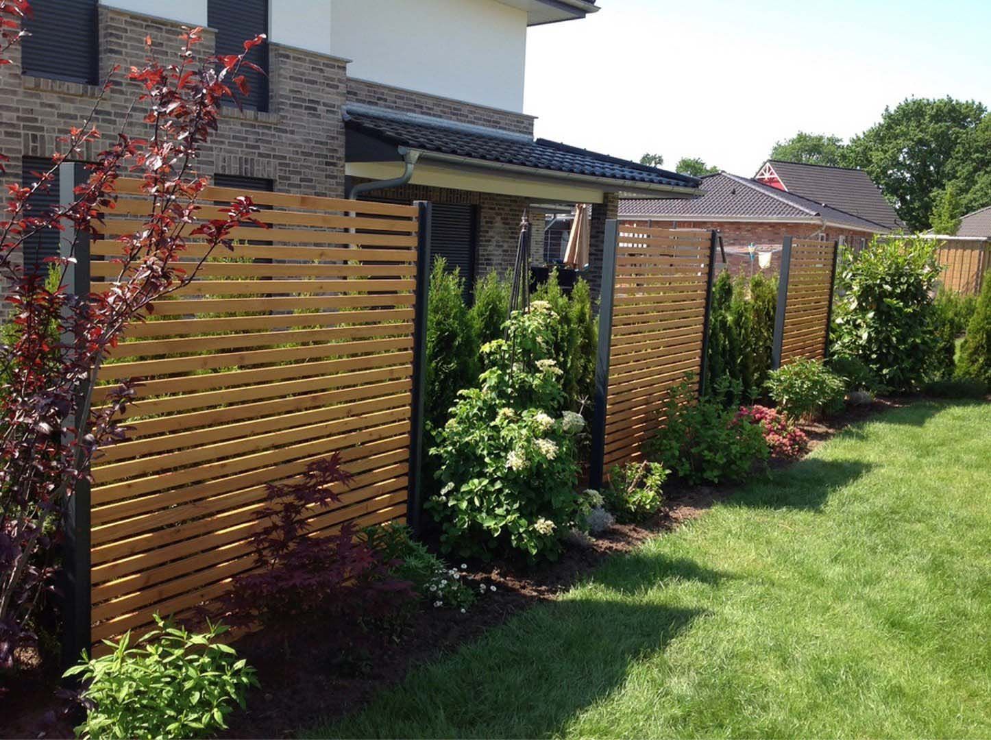 Garten Ideen Modern Inspirierend Design Sichtschutz Halbdurchlässig Aus Metall Holz