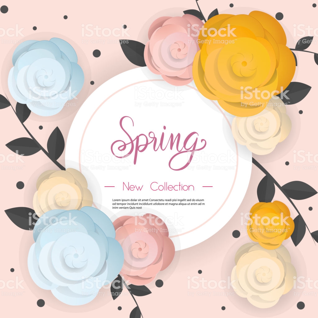 spring flower sale promotion poster spring banner for online shopping vector id