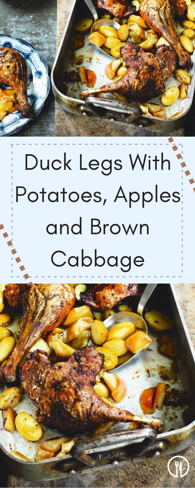 Garten Rost Elegant Duck Legs with Potatoes Apples and Brown Cabbage