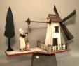 Gartendeko Antik Einzigartig Folk Art Painted Wood and Metal Windmill and Maiden with