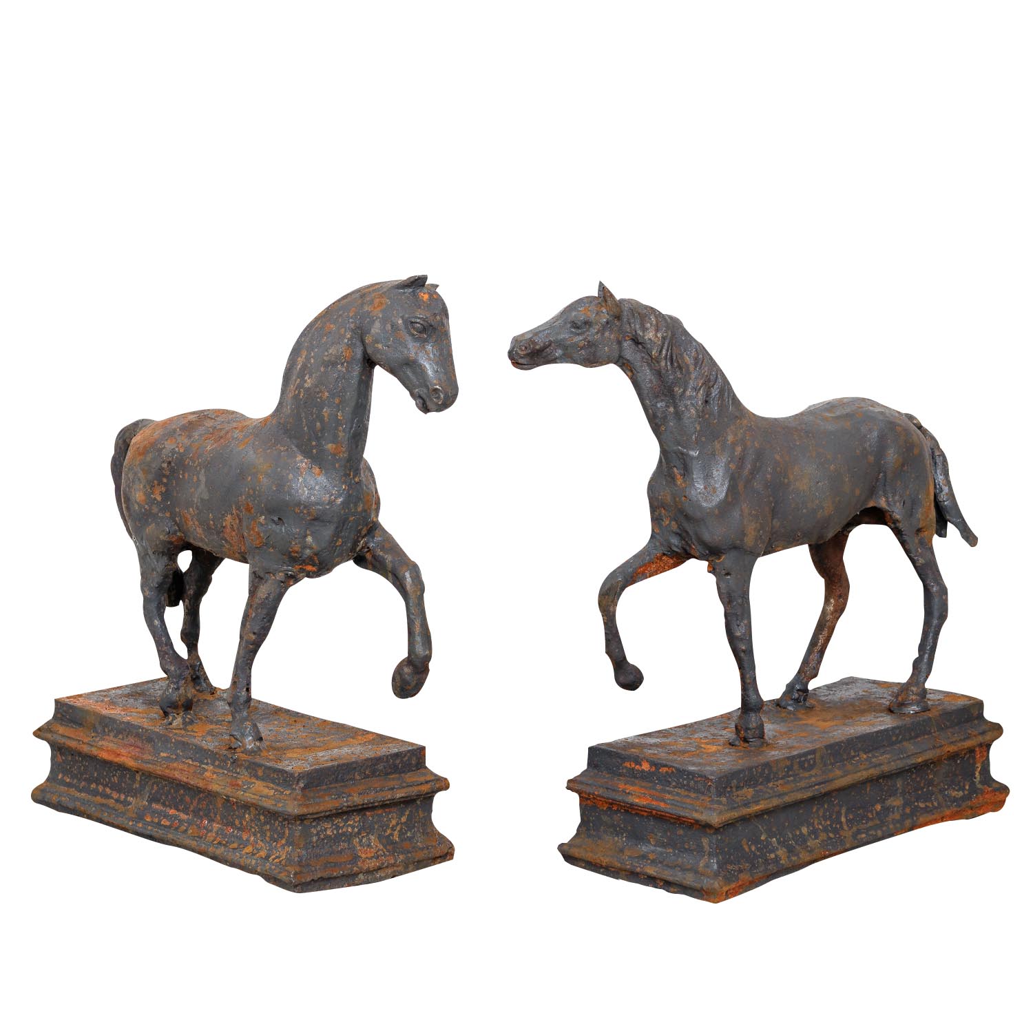 Gartendeko Aus Eisen Genial Garden Figure Pair Sculpture Statue Horse Garden Iron Rust Antique Style 38cm