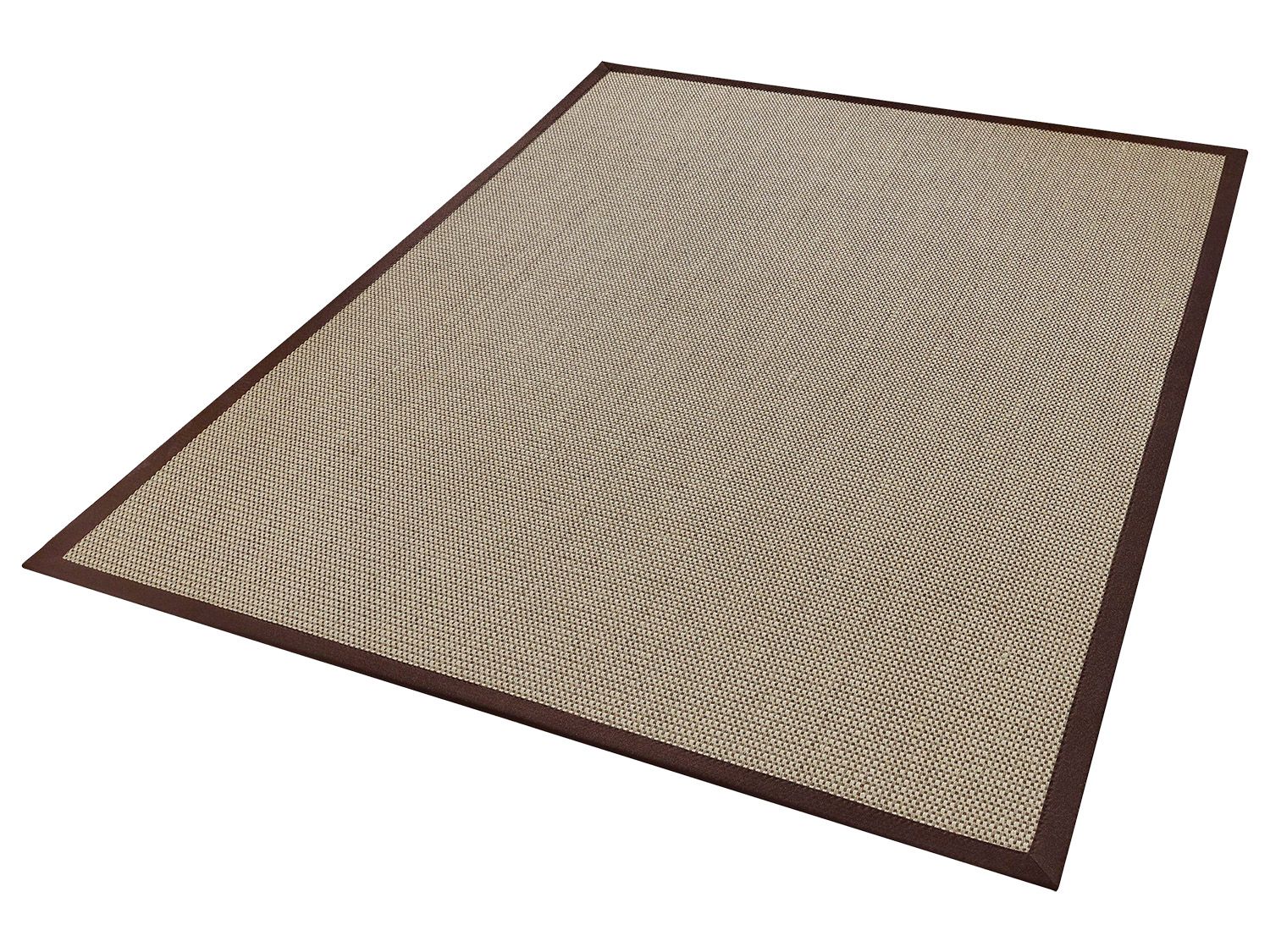 bodenmeister sisal teppich modern mit hochwertiger borduere flachgewebe braun beige natur zoom 2