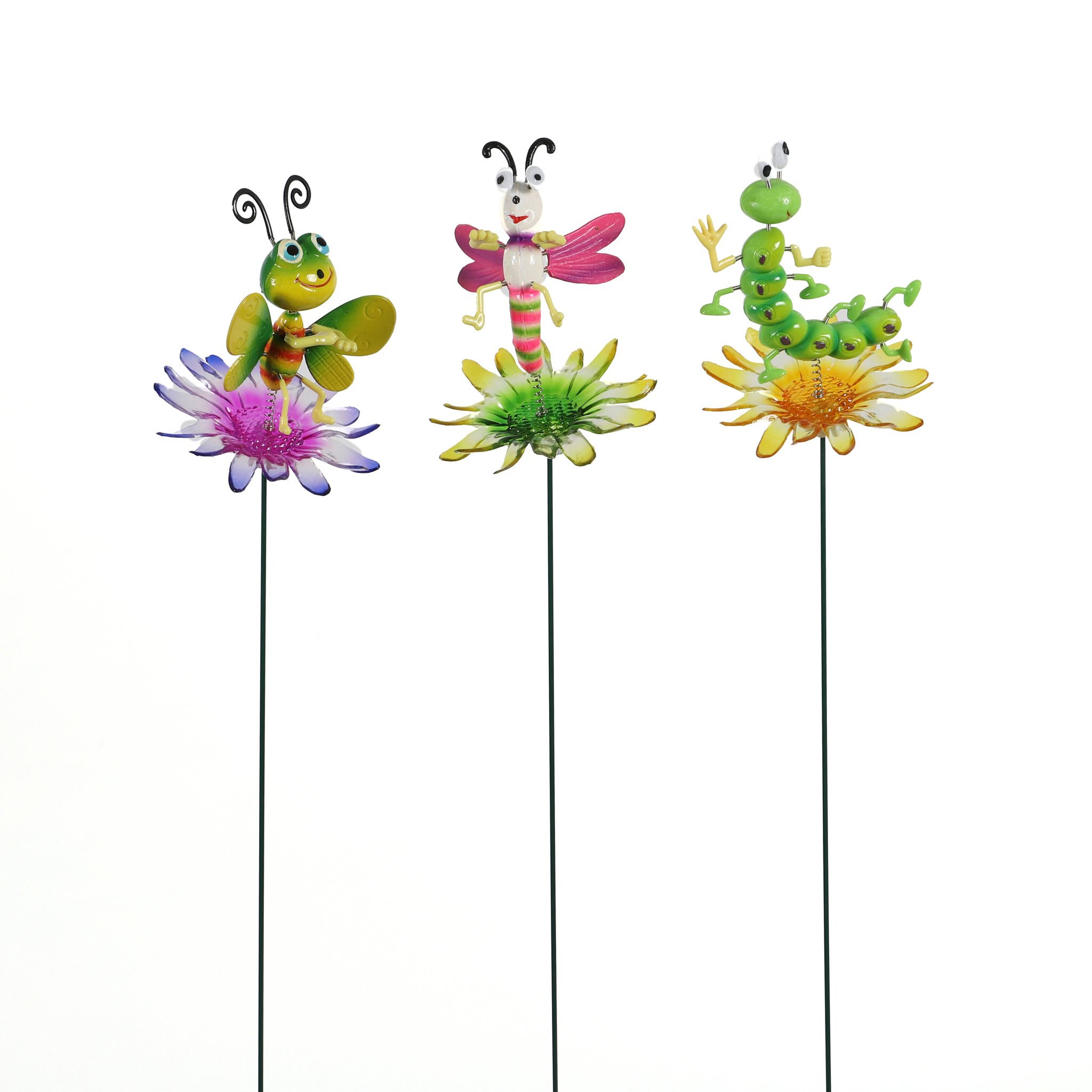 Gartendeko Figuren Kunststoff Schön Gartenstecker Wackeltiere Auf Transpar Blüte 3 Modrt 11x11x72cm Kunststoff