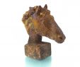 Gartendeko Figuren Luxus Eisen Rost Pferdekopf Skulptur Für Pfosten Und Mauerpfeiler