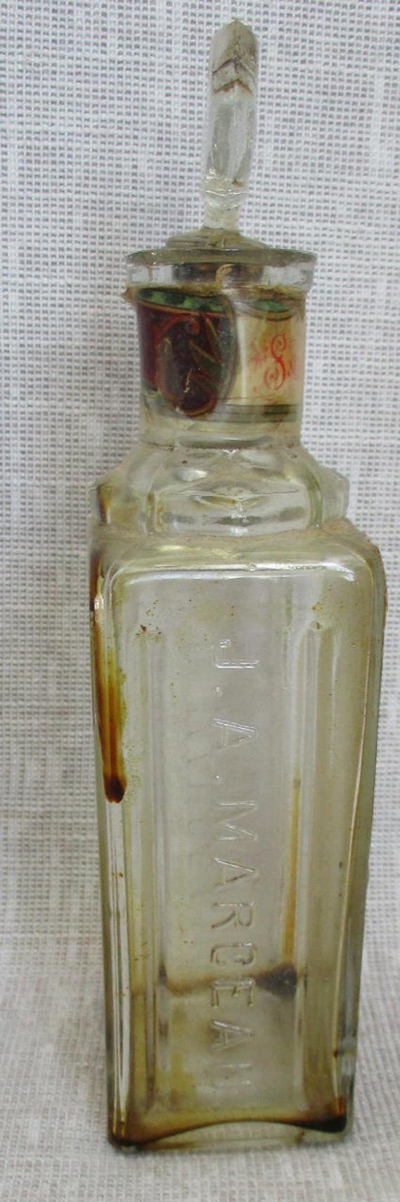 Gartendeko Glas Einzigartig Vtg Safranol Lotion Bottle with Glass Stopper Perfumerie Marceau Paris Approx 7 In High