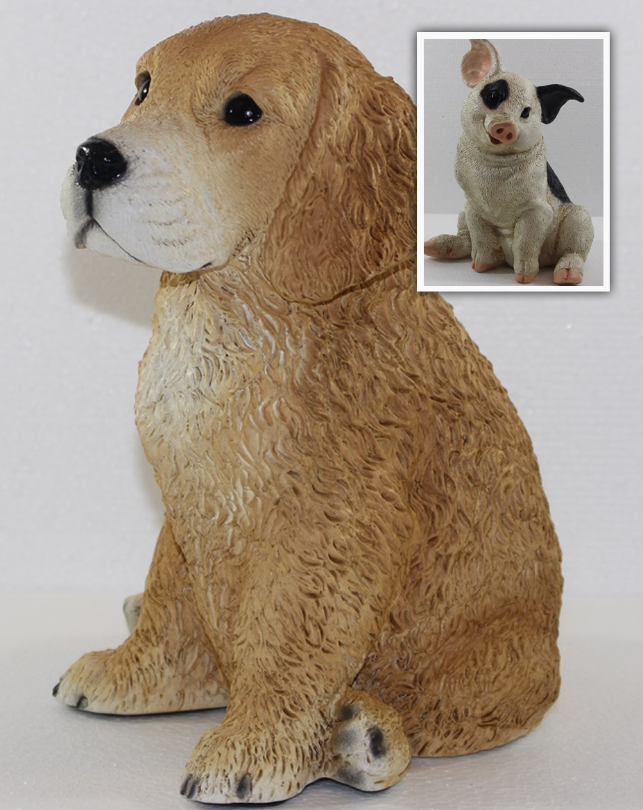 Gartendeko Hund Luxus Labrador Aus Stahl Feuerstelle 49 X 31 X 31 Cm Feuerschale