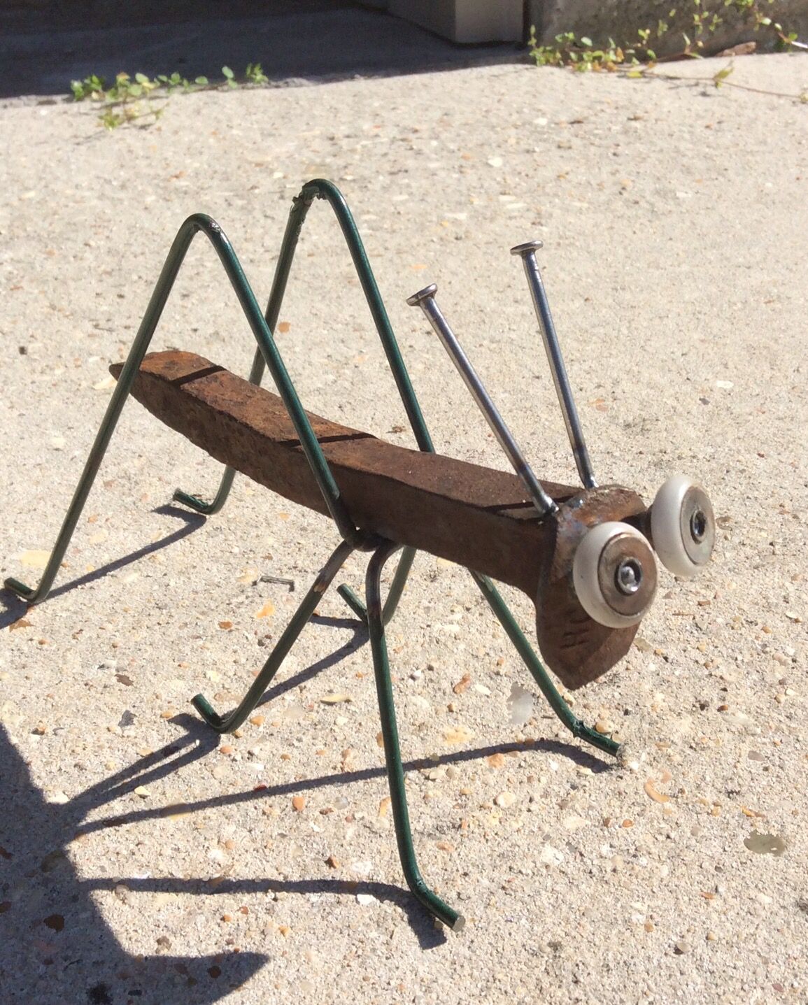 Gartendeko Metall Rost Einzigartig Railroad Spike Grasshopper Rost