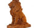 Gartendeko Metall Rost Frisch Garden Figure Sculpture Right Statue Lion Garden Iron Rust Antique Style