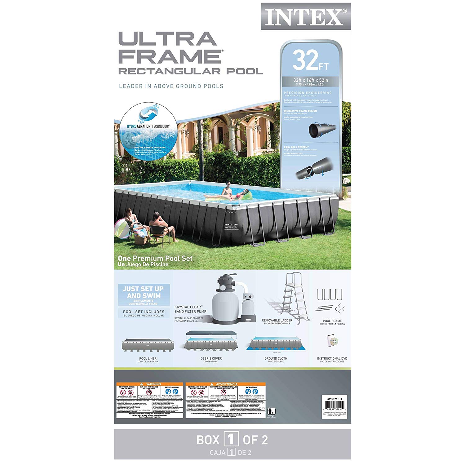 Gartendeko Online Frisch Intex Ultra Frame Swimming Pool Komplett Set 975x488x132 Cm