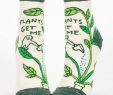 Gartendeko Schild Best Of Plants Get Me Novelty Green and White socks