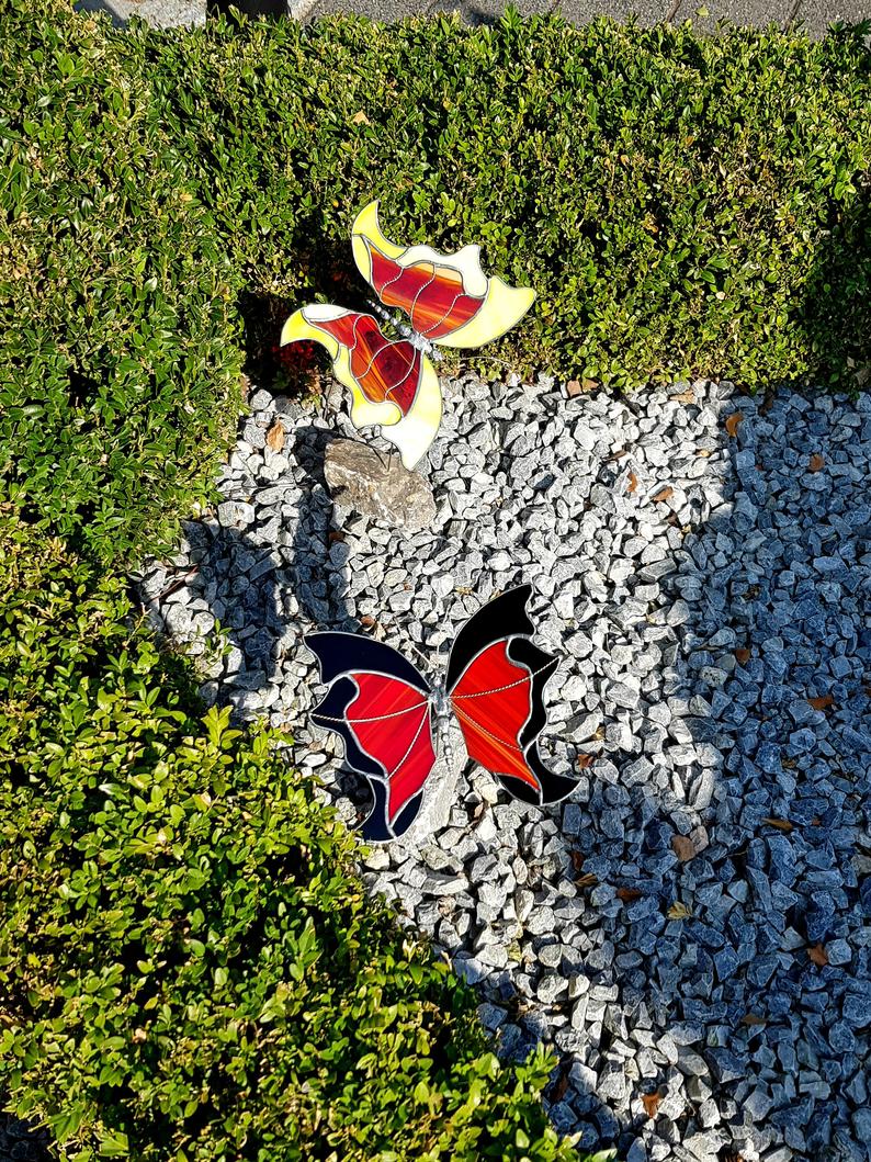 Gartendeko Stab Genial Tiffany Schmetterling Gartendeko Wohndeko Geschenk Für Den Garten Freunde Bekannte