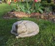 Gartendeko Stein Neu Aufstellfiguren Skulptur Schlafende Katze Wie Lebensecht