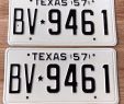 Gartendeko Vintage Best Of 1957 Vintage Texas Passenger License Plate Sets Bv9461 High